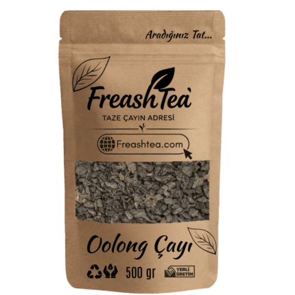 FreshTea Oolong Çayı 500 gr – Fermente yarı yeşil çay, aromatik lezzetli ve dengeli enerji sağlayan oolong tea.